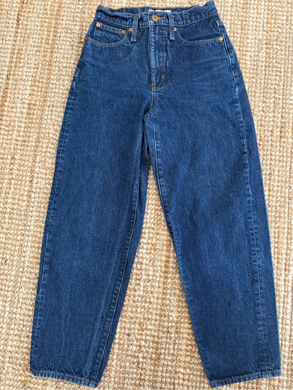 Madewell Boyfriend Jeans in Deep Blue Wash